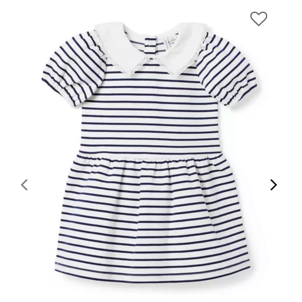 Janie and Jack Collared Striped Ponte Dress size 6